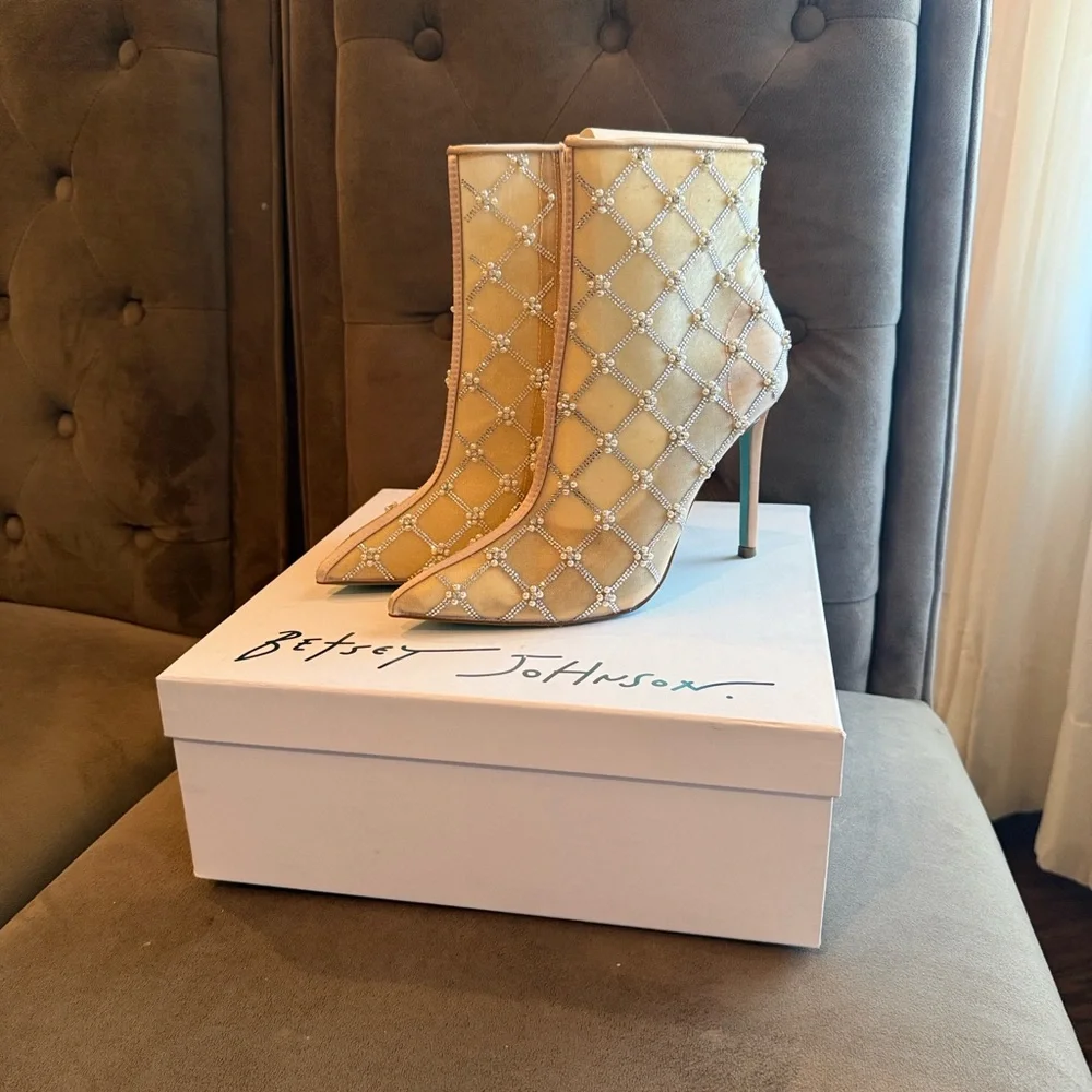 🔻Betsey Johnson Larkk Women's Stiletto Boots/Booties | Size 8 | NWB - Picture 2 of 8